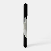 満月の黒猫の横顔 iPhone 16ケース (右側面)