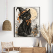 満月の黒猫魔女 ポスター