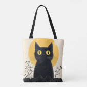 満月の黒猫 トートバッグ (裏面)