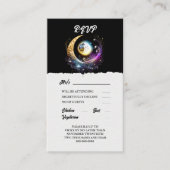 満月の黒色マゼンダエレガントン アドバイスカード (正面)