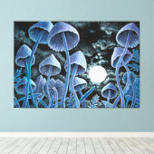 満月の12魔法キノコ キャンバスプリント (インサイチュ (ウッドフロア))