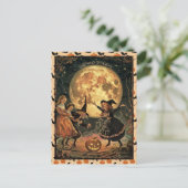 満月はがき下の魔女 ポストカード (スタンド正面)