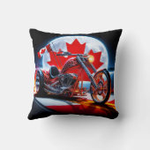 満月はっきりした下のカナダのチョッパー クッション (裏面)