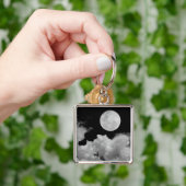 満月は白黒を曇らせます キーホルダー (手)