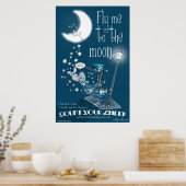 満月まで飛んで行く ポスター (キッチン)