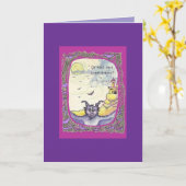 満月をお祝いしよう カード (黄色い花)