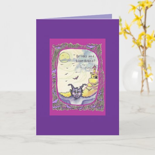 満月をお祝いしよう カード (黄色い花)