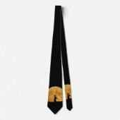 満月を持つ武士 ネクタイ (正面)