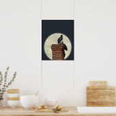 満月を狙った煙突のうなり声 ポスター (キッチン)