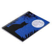 満月を見つめる猫 ノートブック (左側)