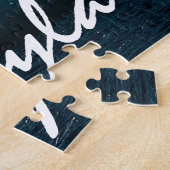 満月を越えたザトウクジラ ジグソーパズル (側面)