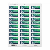 満月を迎えるかわいい狼とニワトリの吠え声 ラベル (フルシート)