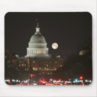 満月を造る米国の国会議事堂 マウスパッド