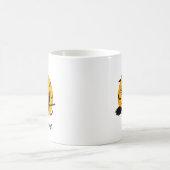 満月を飛ぶ魔女と黒猫 コーヒーマグカップ (中央)