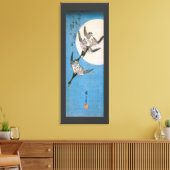 満月を飛んでいる横切る雁 キャンバスプリント (インサイチュ (リビング))