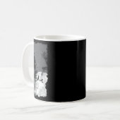 満月カラス暗い森のコスチューム素晴らしハロ コーヒーマグカップ (正面左)