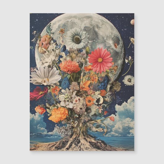 満月カラフル下の花 (正面)