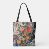 満月カラフル下の花 トートバッグ (裏面)