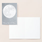 満月カードパーソナライズされたムーンカードシルバー 箔カード (ディスプレー)