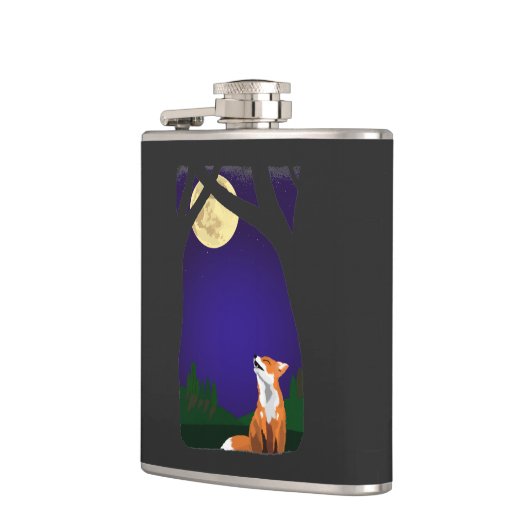 満月キツネ フラスク (左)