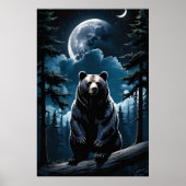 満月クマ ポスター (正面)