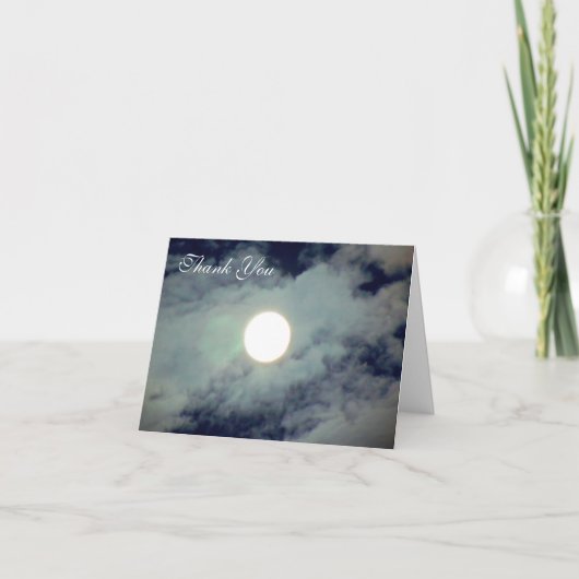 満月クラウド自然サンキューカード サンキューカード (正面)