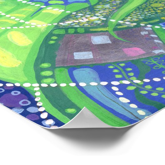 満月サーレアリスマーメイドファンタジーの夢 ポスター (角)