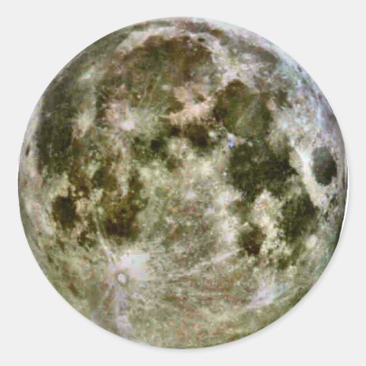 満月ステッカー。 ラウンドシール (正面)