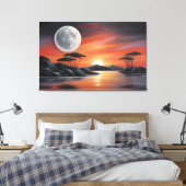 満月センセット キャンバスプリント (インサイチュ (寝室))