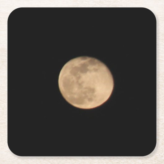 満月ドリンクコースター スクエアペーパーコースター (正面)