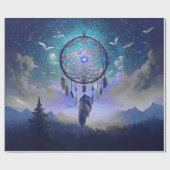 満月ドリームキャッチャー天空 ラッピングペーパー (フラット)