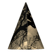 満月ハッピーワイヤーに包まれた猫 パーティーハット (裏面)