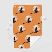 満月パターンを持つ飛んでいるな魔法使い ゴルフタオル (インサイチュ)