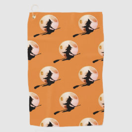 満月パターンを持つ飛んでいるな魔法使い ゴルフタオル