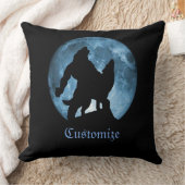 満月パーソナライズされた人狼 クッション (ブランケット)