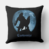満月パーソナライズされた人狼 クッション (裏面)