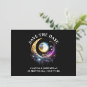 満月ブラック・マゼンタ星月夜5x7 セーブザデート (スタンド正面)