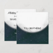 満月ベイビーシャワー 招待状 (正面/裏面)