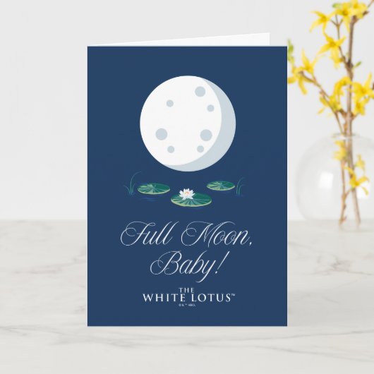 満月ベビー! – 白蓮 カード (黄色い花)