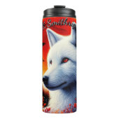 満月ホワイトウルフ タンブラー (正面)