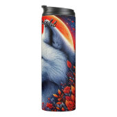 満月ホワイトウルフ タンブラー (回転右)