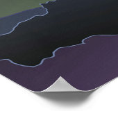 満月ポスター付きの箒のハロウィーンの魔女 ポスター (角)