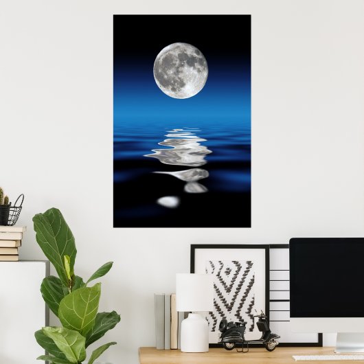 満月ポスター ポスター (ホームオフィス)