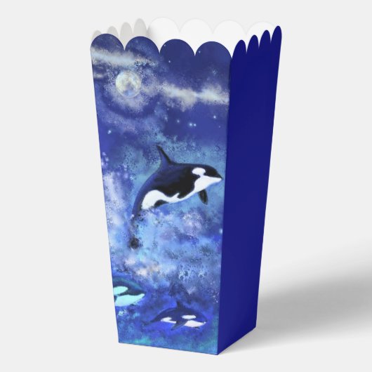 満月ポップコーン箱上のキラークジラ フェイバーボックス (正面)