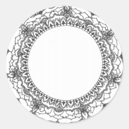 満月マンダラステッカー ラウンドシール