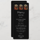 満月メニューを持つ夜のフクロウ 招待状 (正面/裏面)