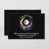 満月ルナ星月夜マゼンタ サンキューカード (正面/裏面)