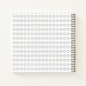 満月ワイルドフラワー金ゴールド水色結婚の ノートブック (裏面)