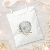 満月ワイルドフラワー金ゴールド水色結婚の フェイバーバッグ (クリップ留めされた状態)