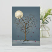 満月下の憂鬱なハート型の木 サンキューカード (スタンド正面)